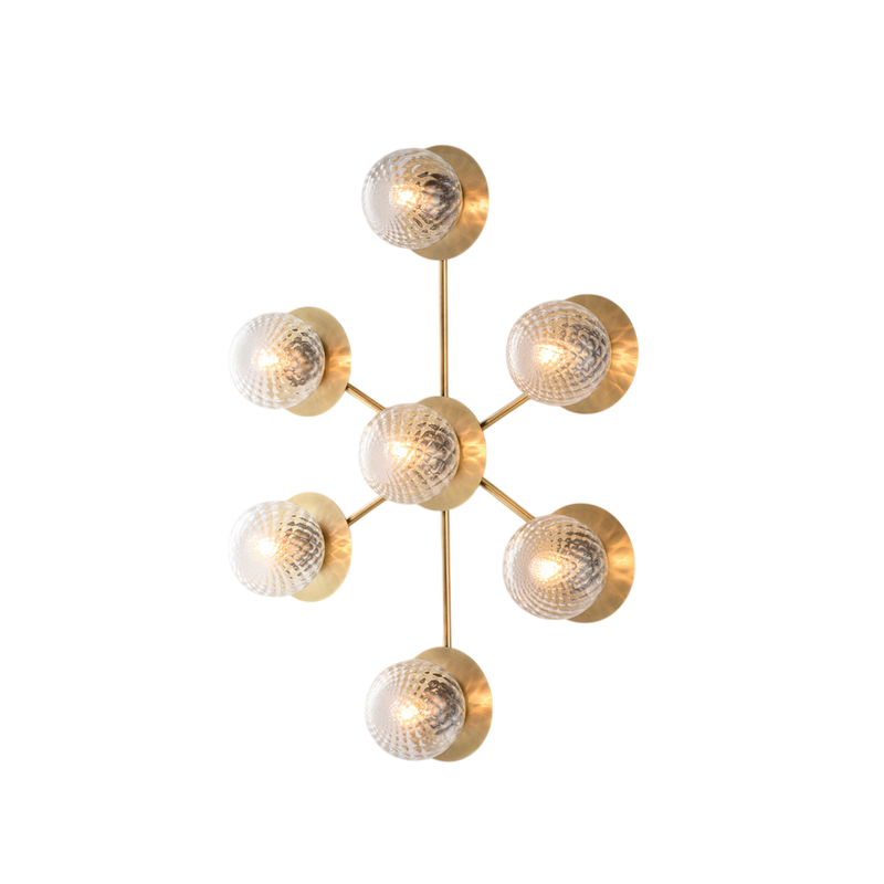Lampa sufitowa Harmony z szczotkowanego brązu, 7 lamp, dł. 85 x 62, BL285-PL7-BRZ