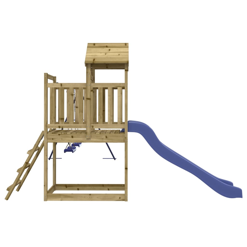 Conjunto de brincar para exterior | Conjunto de jogar madeira de pinho impregnada CFW50156 - 5