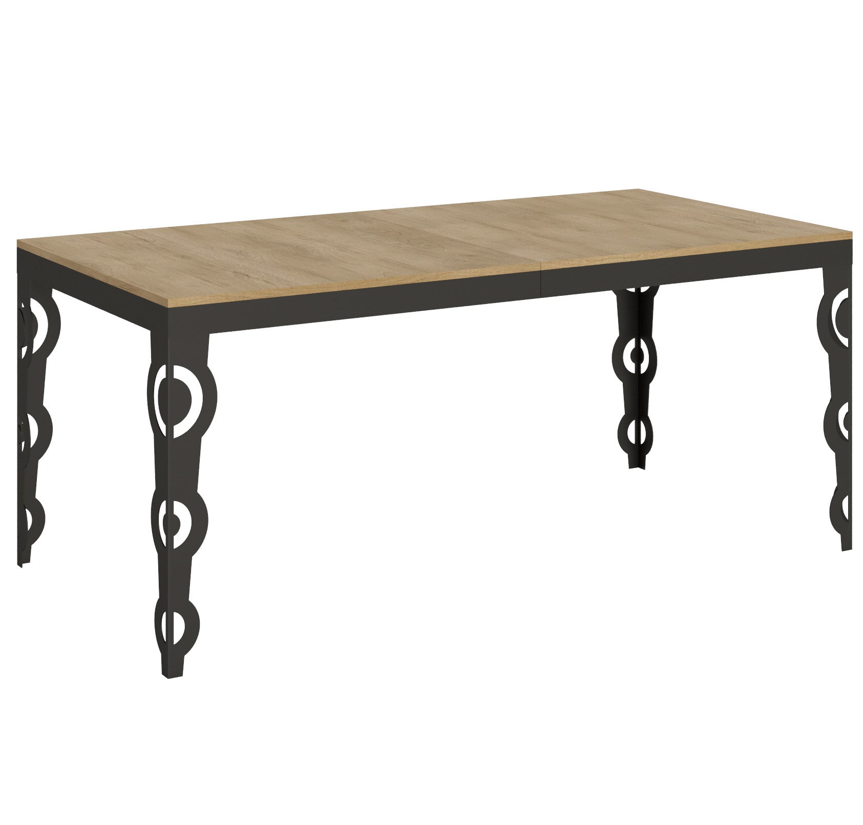 Stół rozkładany Karamay Evolution 90x180/284 cm, rama dąb naturalny antracyt