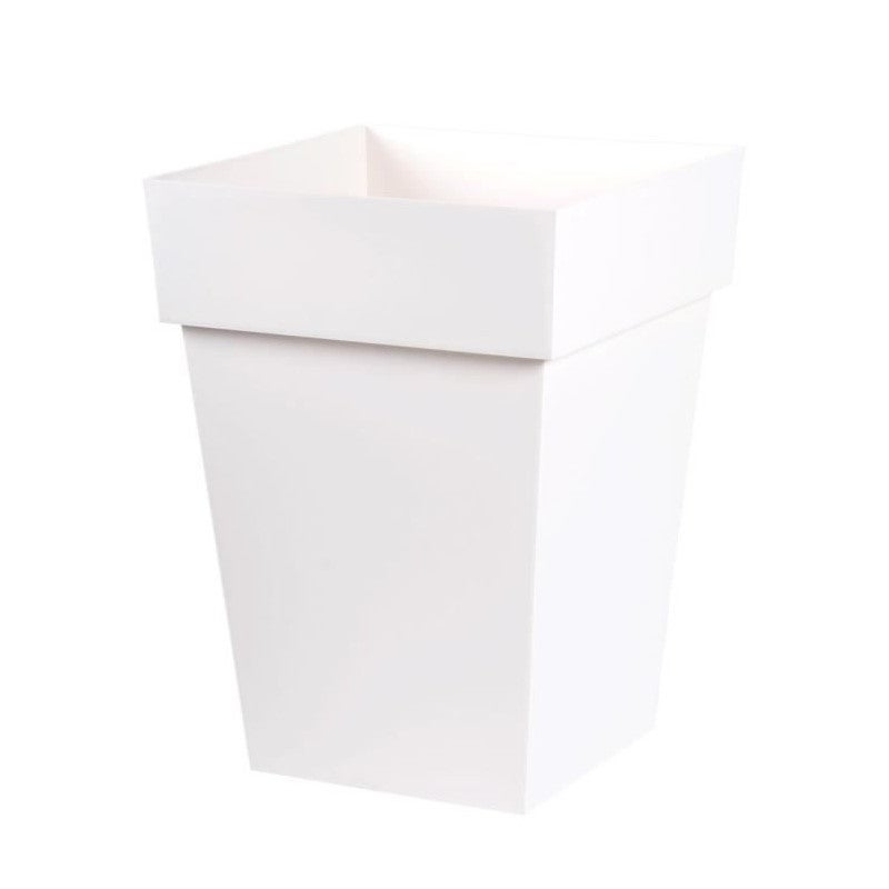 Pot De Fleur Carré EDA Toscane - 51L - 39x39x53cm - Vert Laurier - Anti-Gel Et Anti-UV - Fabriqué En France