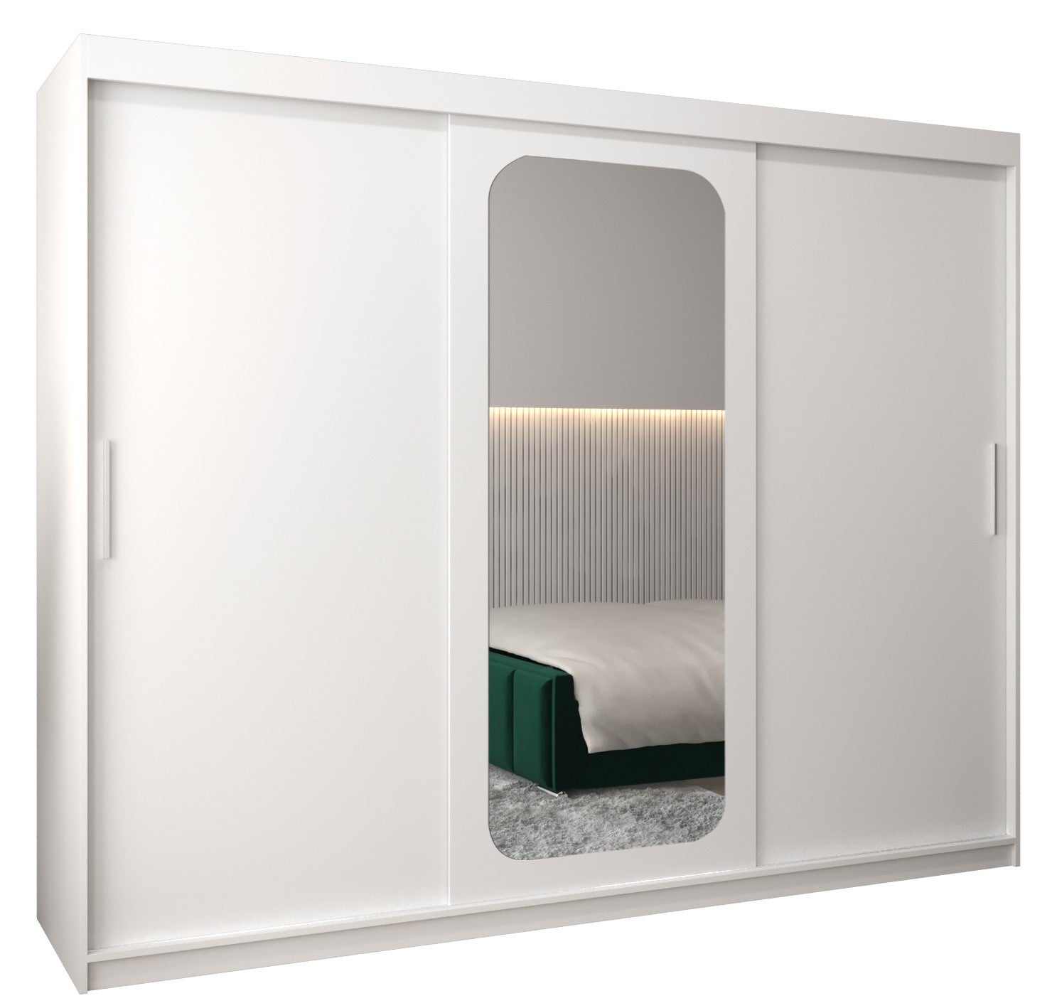 Szafa przesuwna garderoba PROMO T2 250 x 62 x 200 cm Biały - Abiks Meble