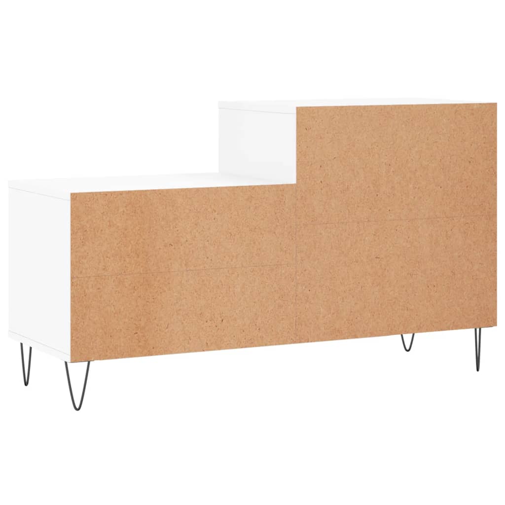 Armoire à chaussure Blanc brillant 102x36x60 cm Bois ingénierie - 6