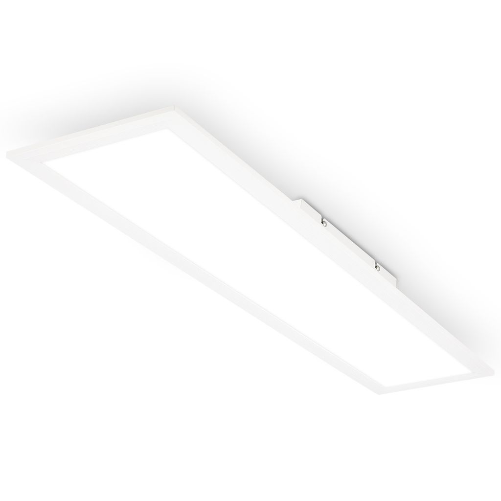 BRILONER Competo Plafonnier LED décoratif 330mm rond 17W 2400lm 3000K lumière blanche chaude blanc lampe plafond salon chambre cuisine couloir