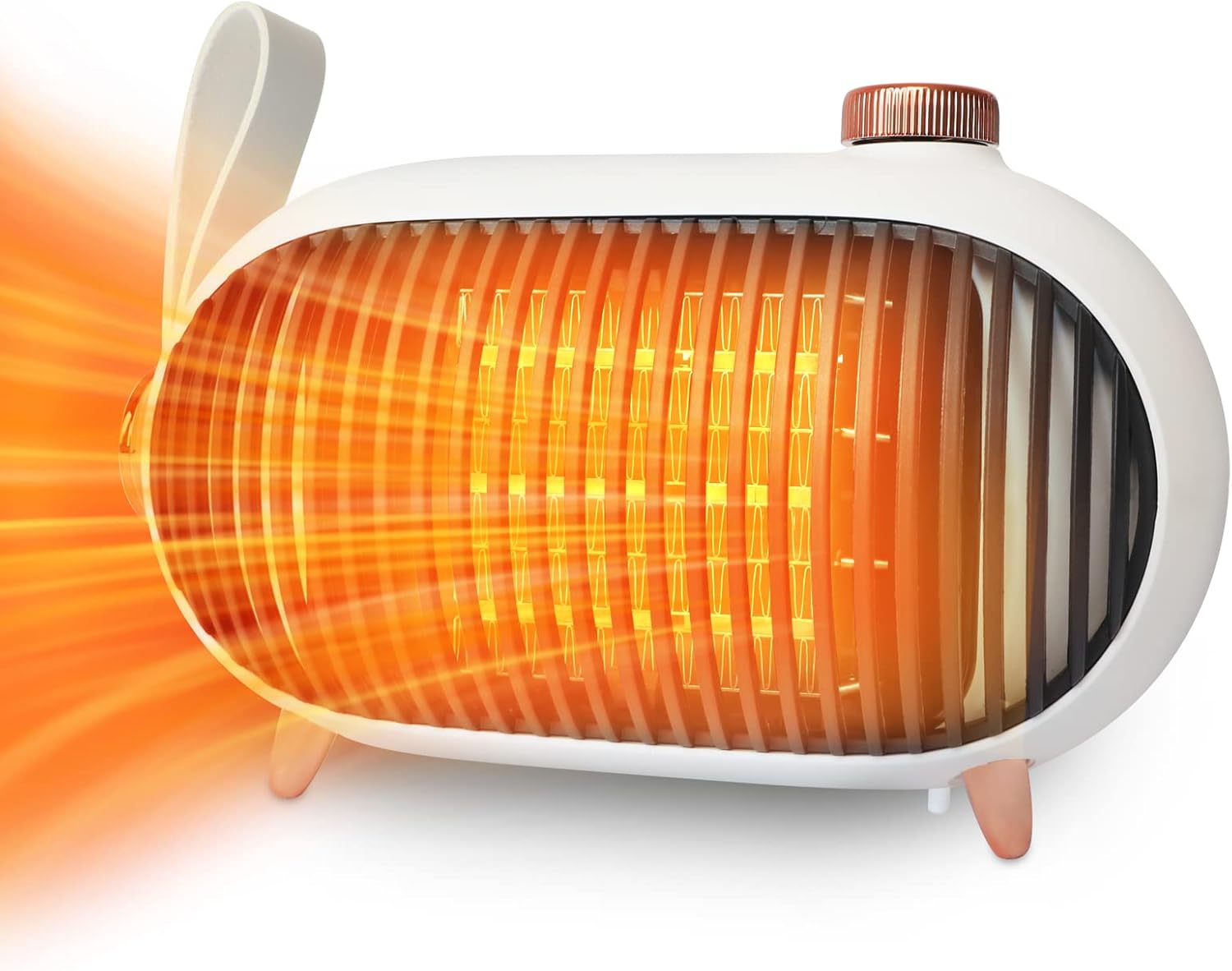 Cichy grzejnik z wentylatorem - elektryczny grzejnik z wentylatorem PTC - ceramiczny grzejnik elektryczny - 3 tryby grzania