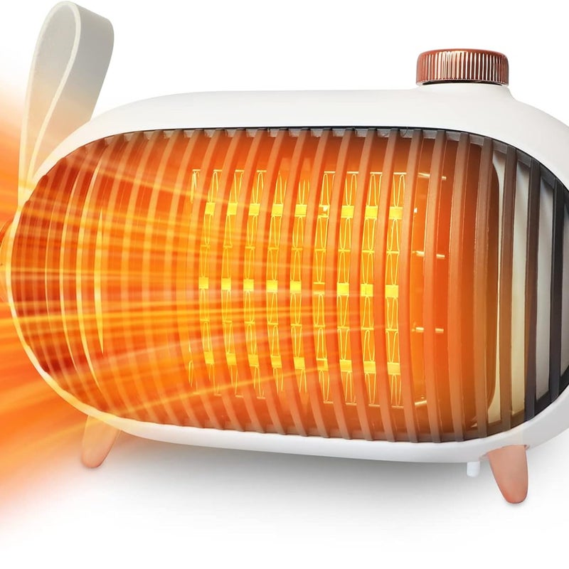 Cichy grzejnik z wentylatorem - elektryczny grzejnik z wentylatorem PTC - ceramiczny grzejnik elektryczny - 3 tryby grzania