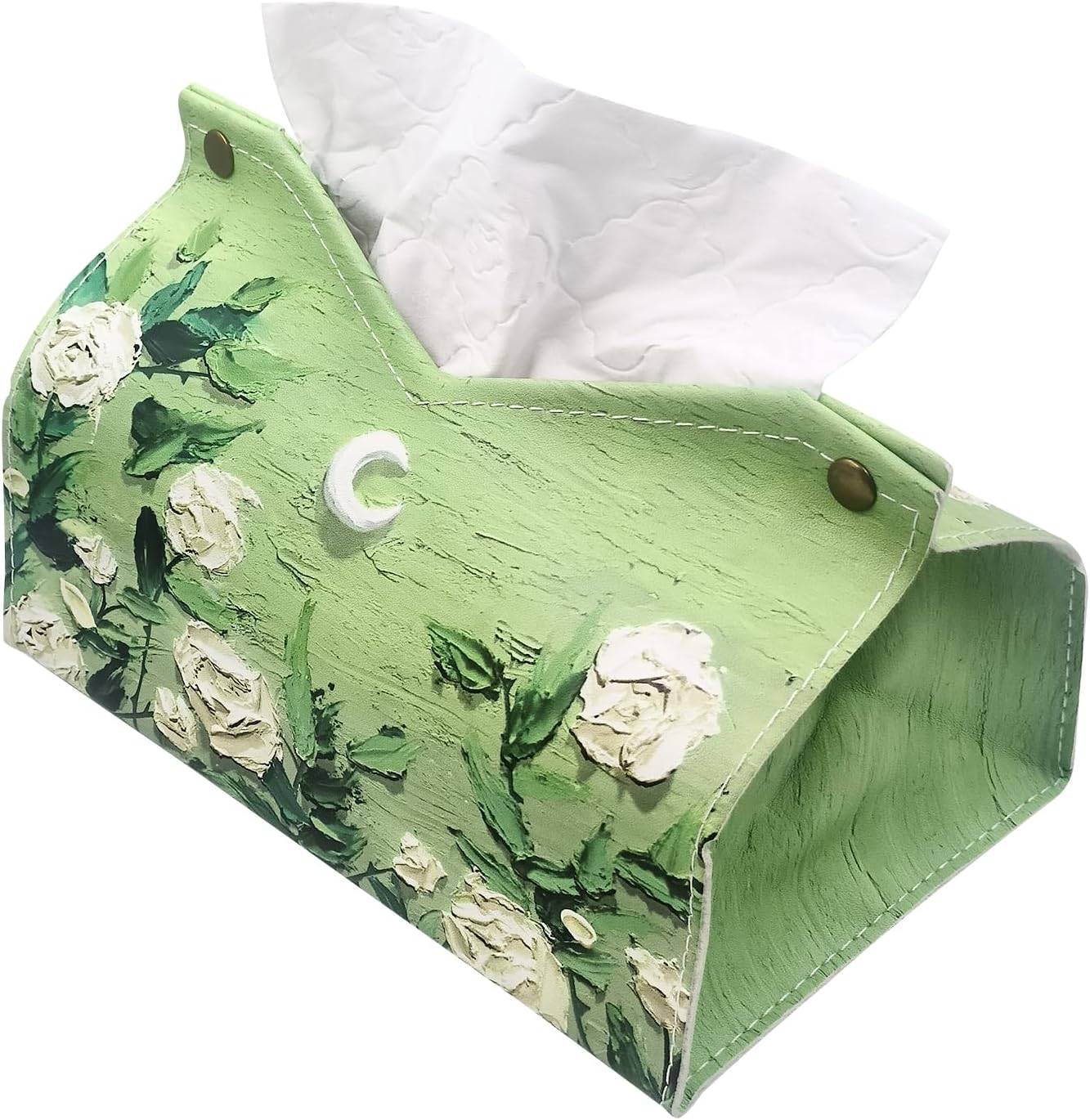 Pudełko na chusteczki ze sztucznej skóry z dozownikiem do serwetek w kształcie litery V, do samochodu