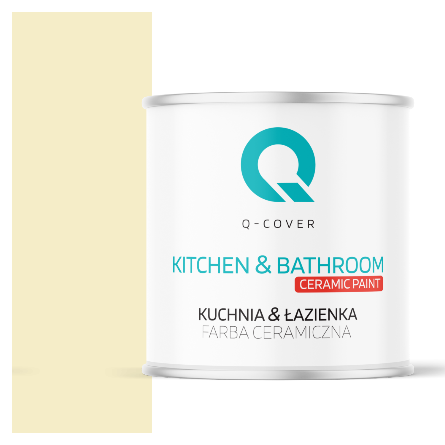 Farba Ceramiczna Kuchnia &amp; Łazienka Q-Cover Blady żółty H6883 Głęboki Mat 2L