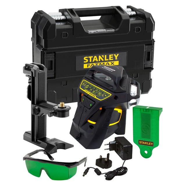STANLEY Niveau Laser Multilignes 360° (Li-Ion) FatMax - Faisceau Vert 50 M
