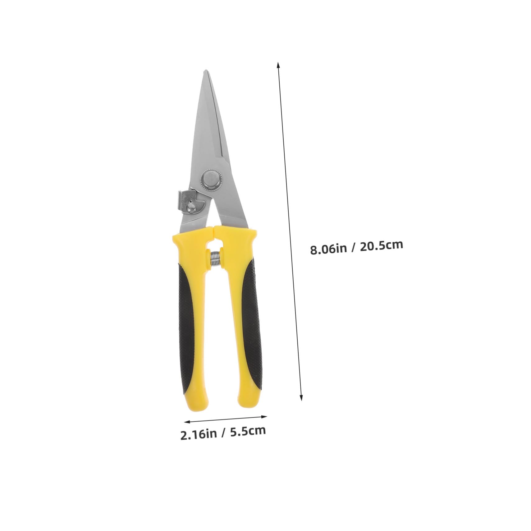 Forbici in acciaio inossidabile antiscivolo, utensile multifunzionale per il taglio della lamiera, utensile da taglio manuale ergonomico con impugnatu - 2