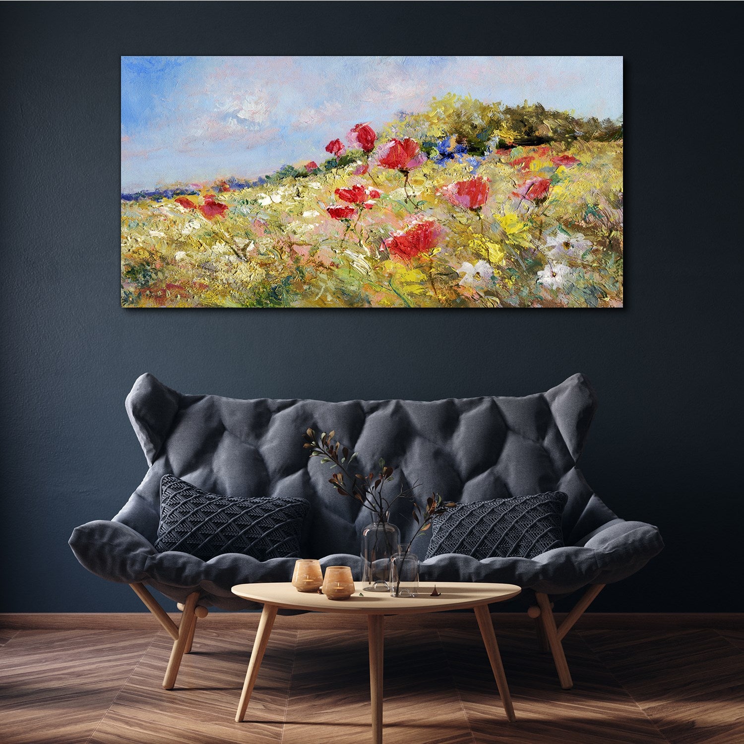 Impression sur verre acrylique Image Tableau 140x70 Floral Pierres Bambou Fleurs