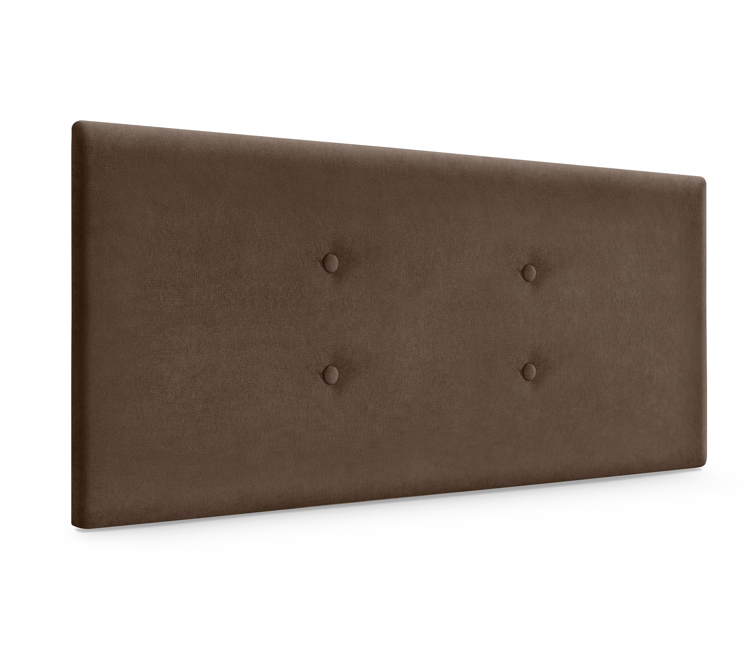 Dhome cabecero de tela aqualine con 2 hileras de botones 95x50cm camas 90 - marrón