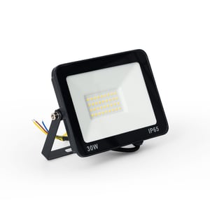 Projecteur LED extérieur 30W - 95lm/W - IP65 - Noir - Blanc Chaud