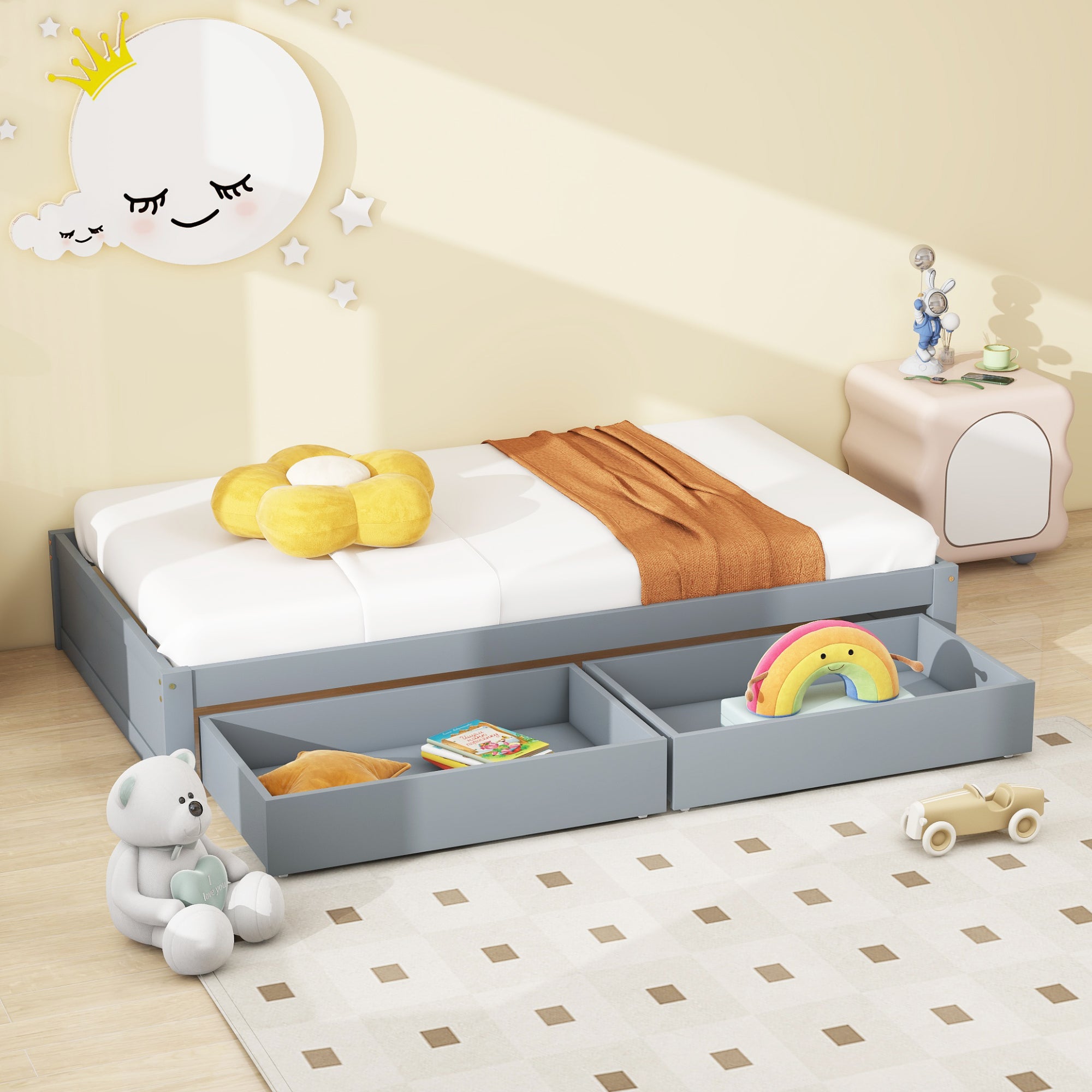 Letti Singoli Con Cassetti Sotto Letto Singolo Con Cassetti E Rete