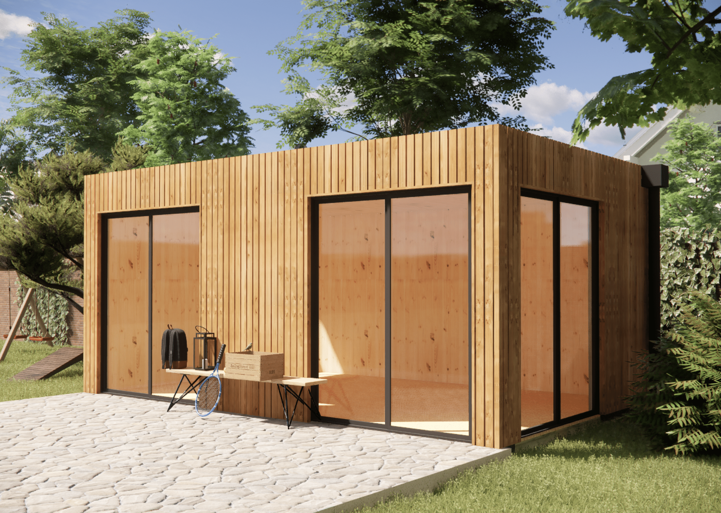 Bureau de jardin bois en bois 5,5 x 3,5 x 2,7 m - 6
