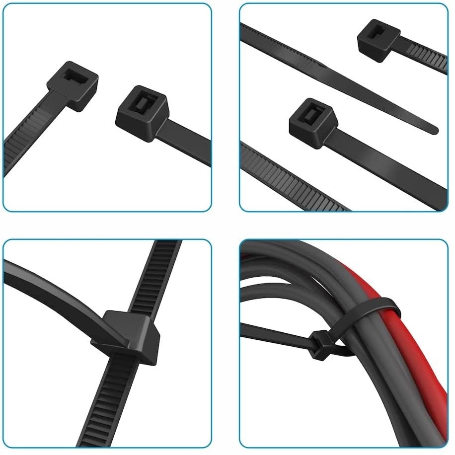 Colliers de fixation en nylon. Noirs. 2,5x150 - 100pces - 2