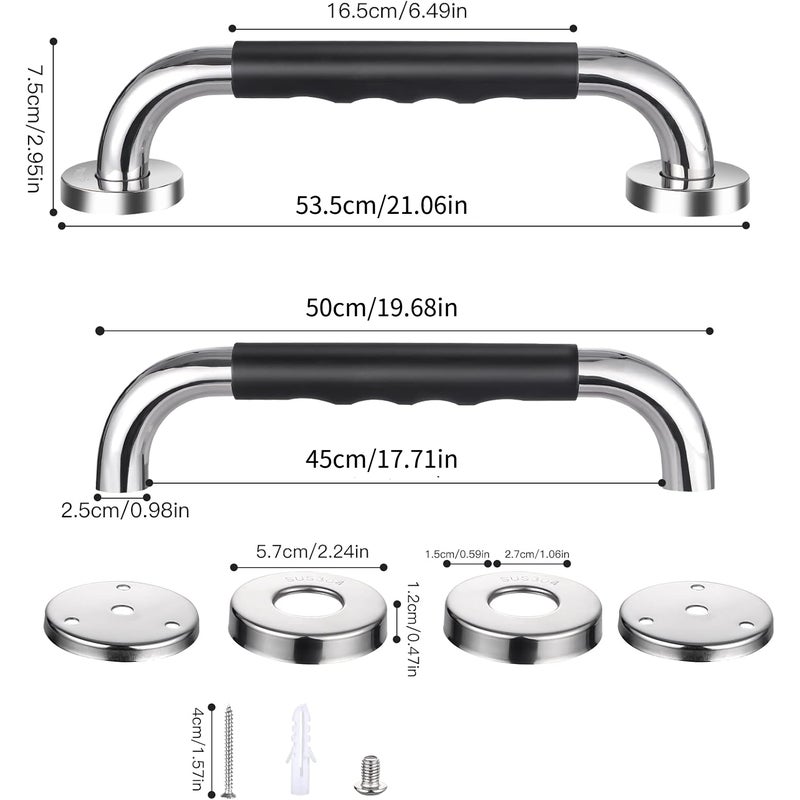 x 53 cm poręcze łazienkowe, antypoślizgowe, bezpieczne poręcze odpowiednie dla osób starszych, dzieci i kobiet w ciąży
