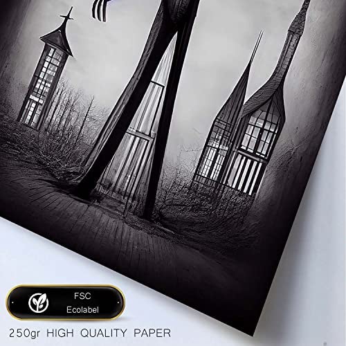 Nacnic Set De 3 Posters Opuestos Al Estilo De T Burton Ilustraciones De Profesiones Y Oficios Inspiradas En Arte Gótico Diseño Y A4 Marcos Blanco - 3