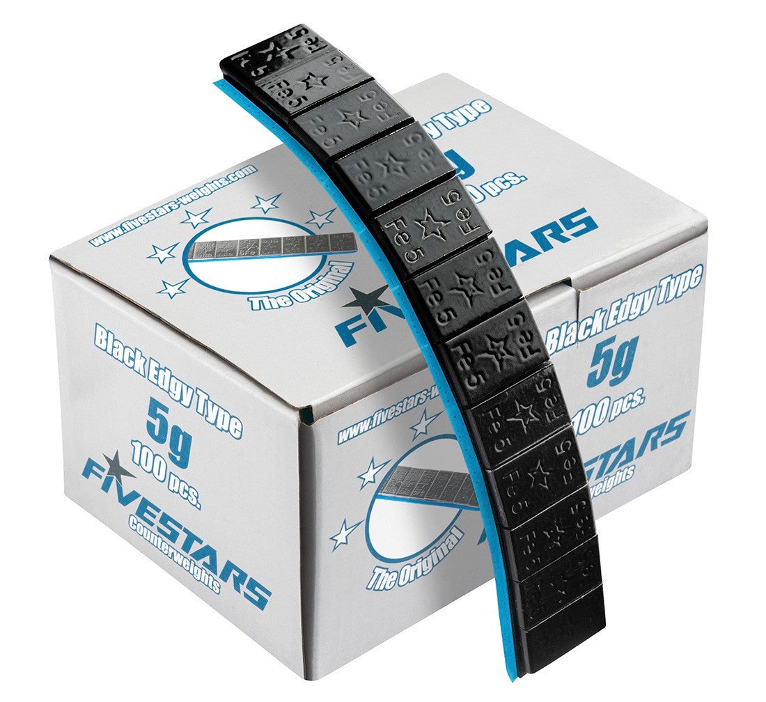 CUTIE CONTRAGREUTATI NEGRE AUTOADEZIVE 5 GRAME - 100 FASII - 12 BUC/ FASIE 6 KG