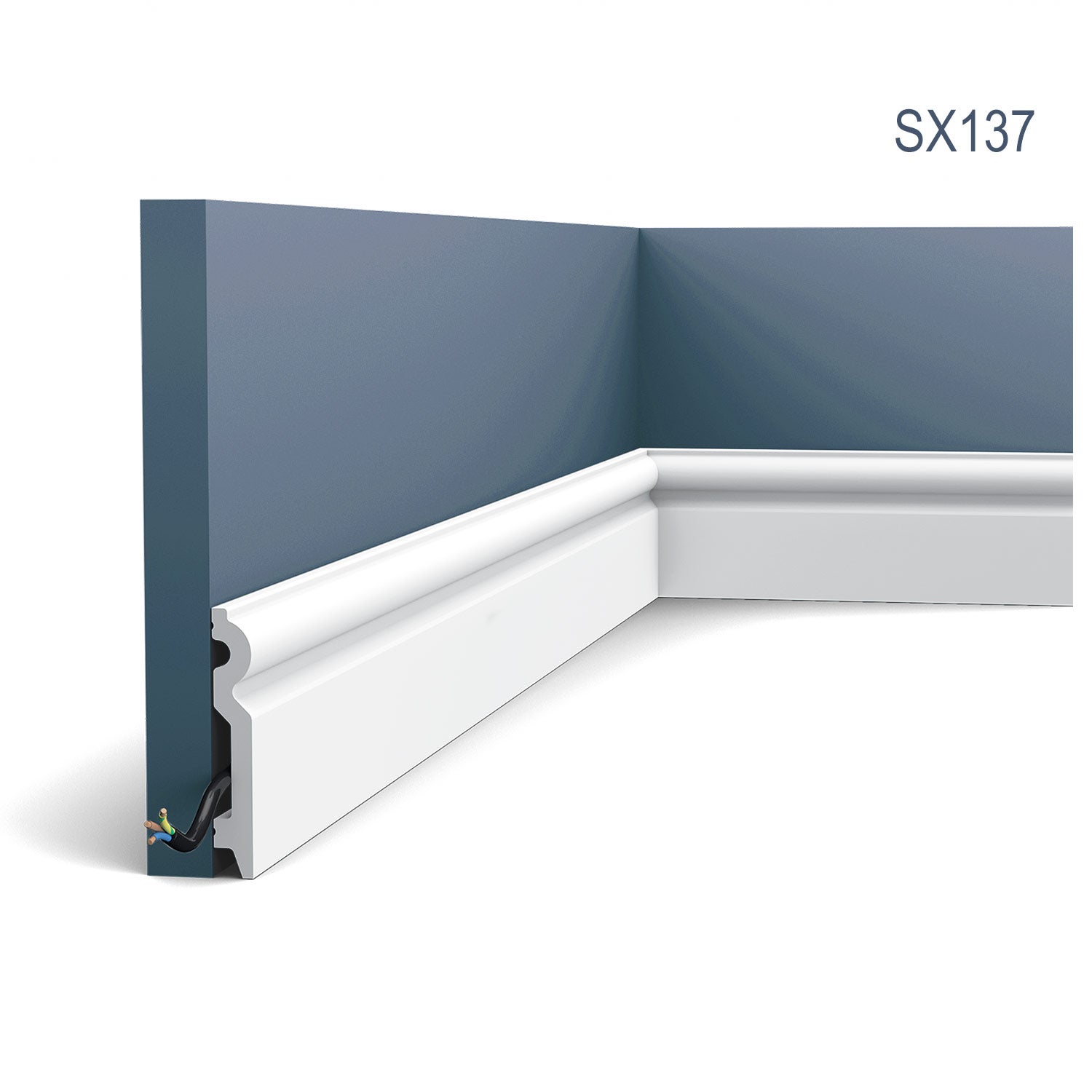 Plinthe Orac Decor SX137 - 10x1,5x200cm (h x p x L) - moulure décorative polymère A l'unité - 2