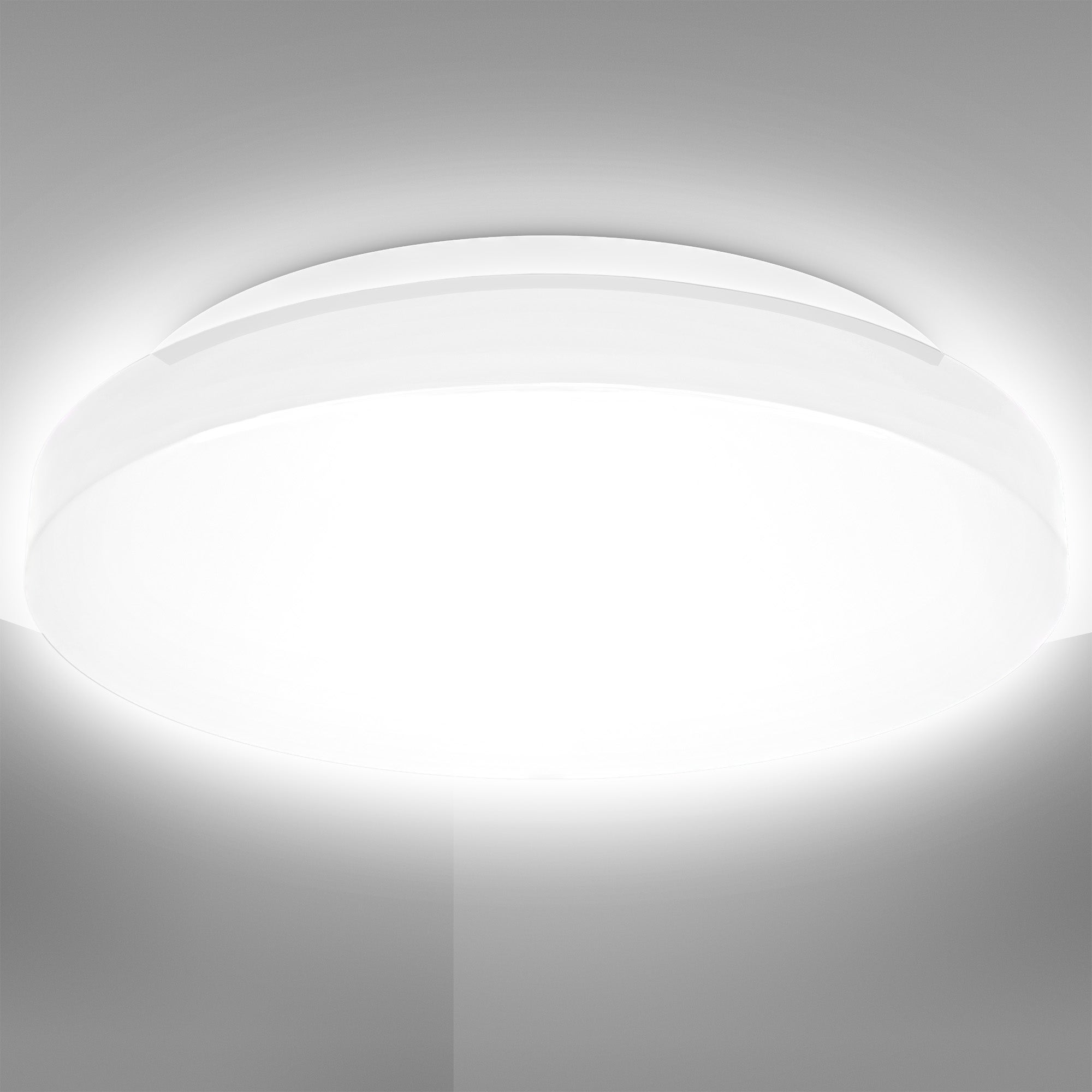 Plafonnier LED salle de bain - IP44 - D.220 mm - Blanc - Blanc neutre 4000K - 10W / 1100lm - B.K.Licht - 4