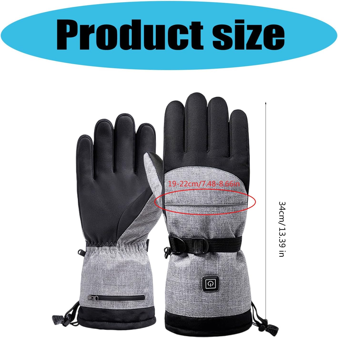 Sunfry Gants Chauffants USB Mitaines Chauffantes USB Gants d'hiver tricotés Gants Chauffants