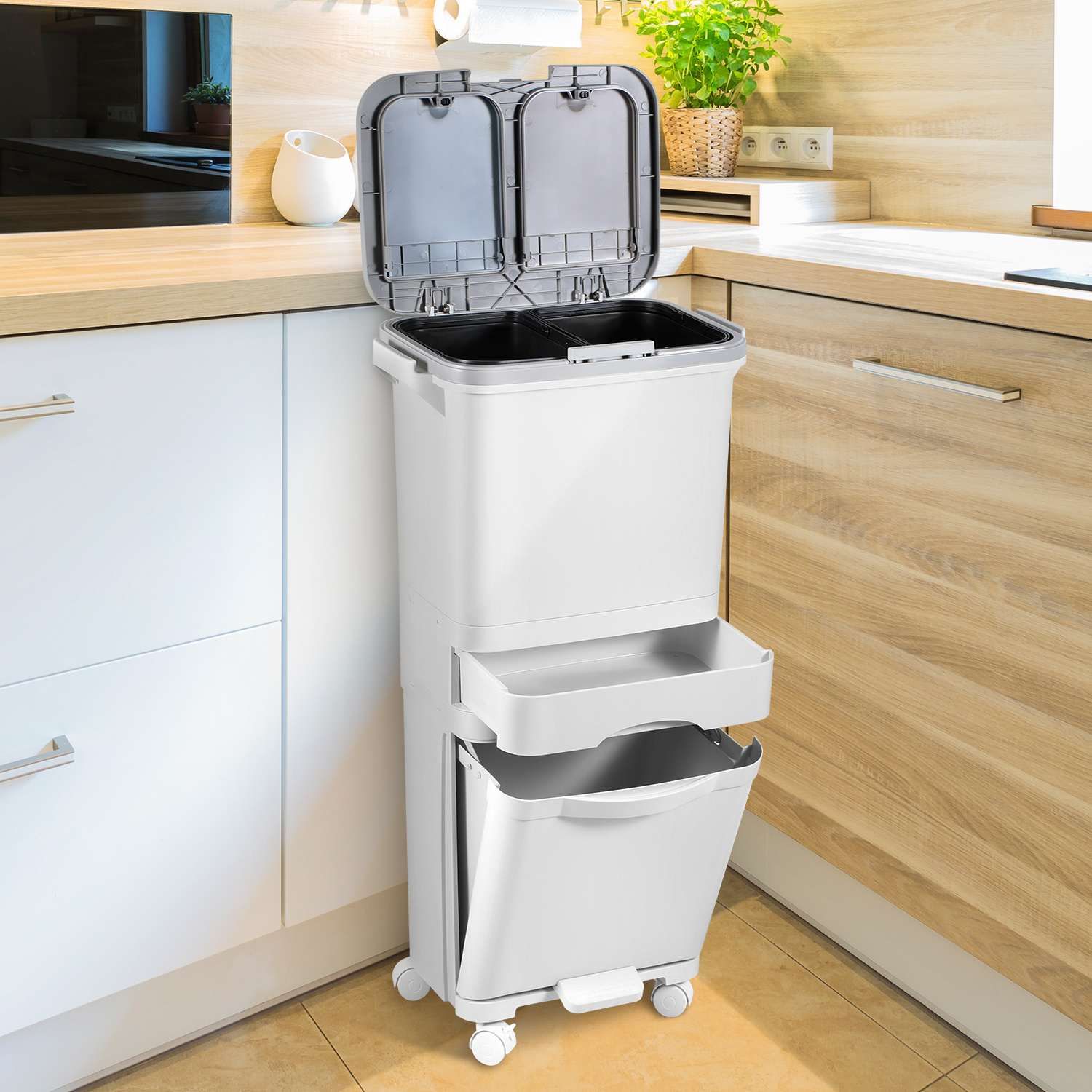 Poubelle Cuisine 15 Litres Poubelle à Pédale Wesco Capboy Base - Acier Inoxydable, Design élégant Et Pratique Pour La Maison Poubelle Acier Inoxydable Wesco Capboy Base 14L