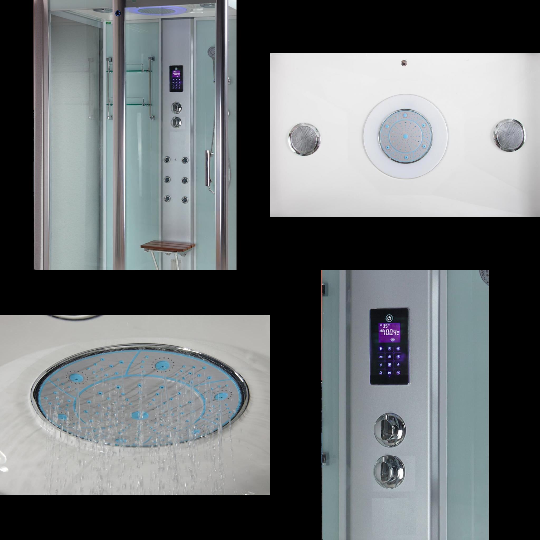 Box Doccia Idromassaggio Elegant 120x90 Sauna, Bagno Turco - 2