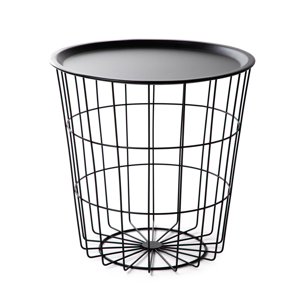 Stolik SCANDI czarny z czarnym blatem 41x41x41 cm HOMLA