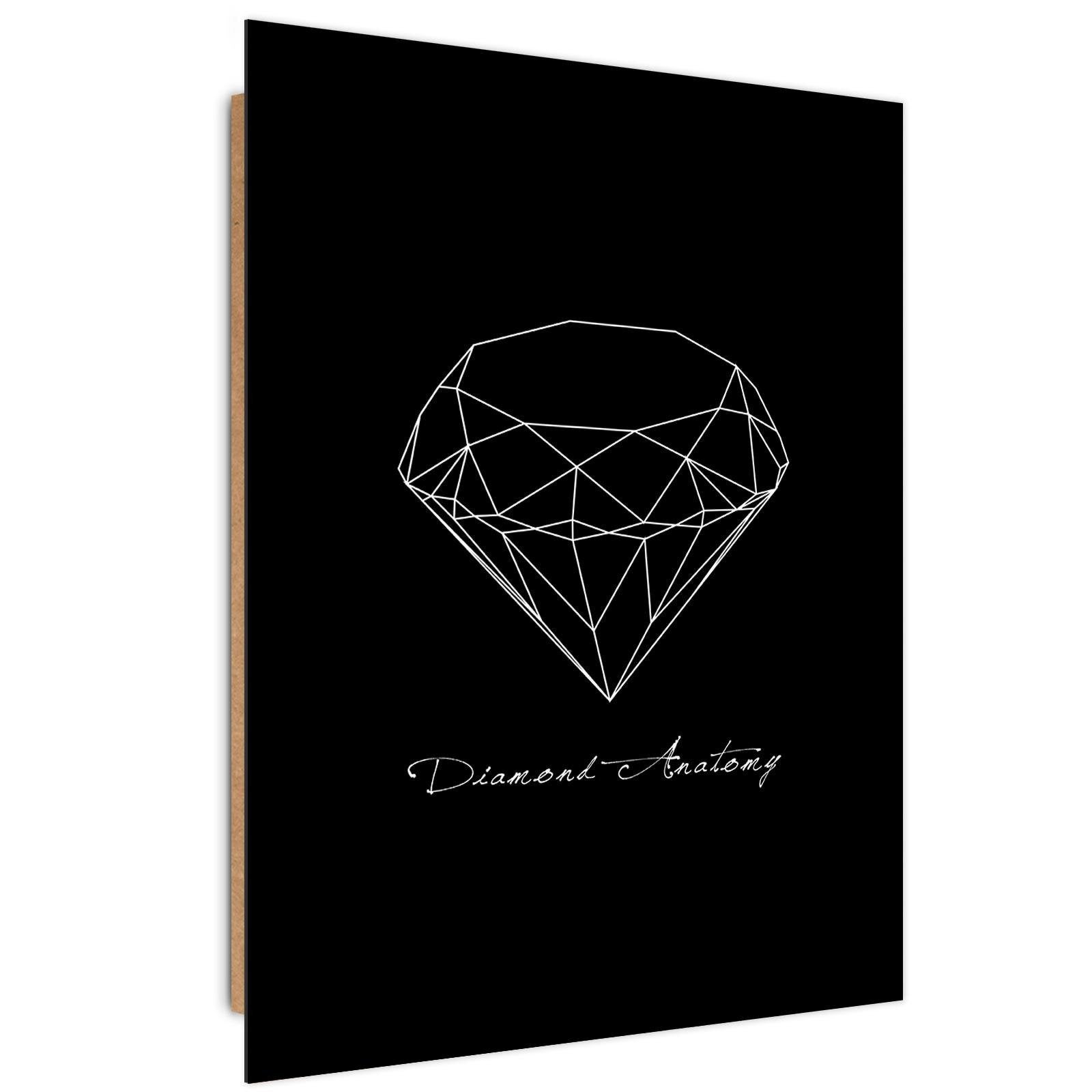 Tableau Diamant 3D Ange - Cadre Bois - 30x30 Cm - Kit Complet Neuf