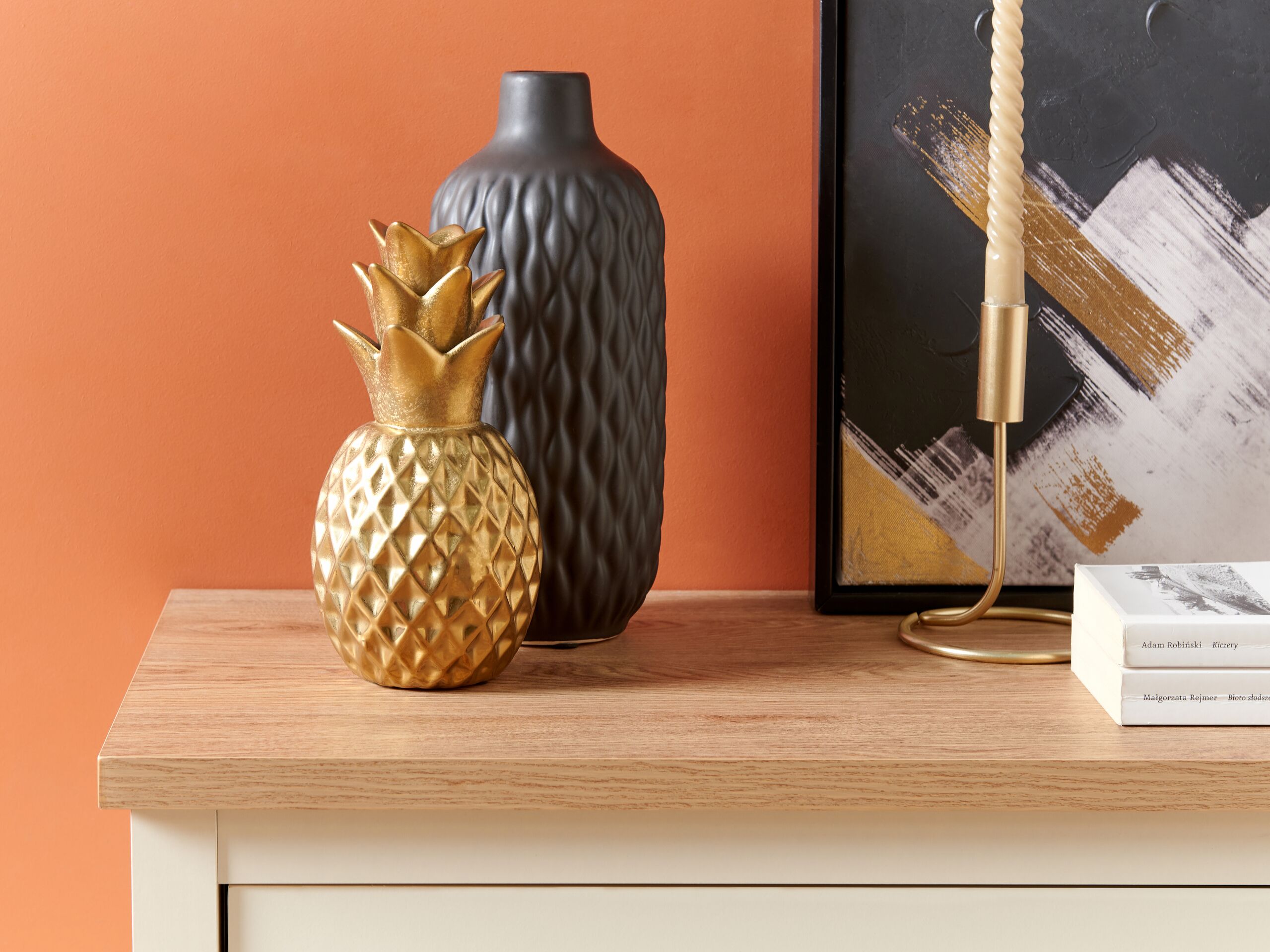 Accessorio decorativo ananas TYANA Ceramica Oro - 2