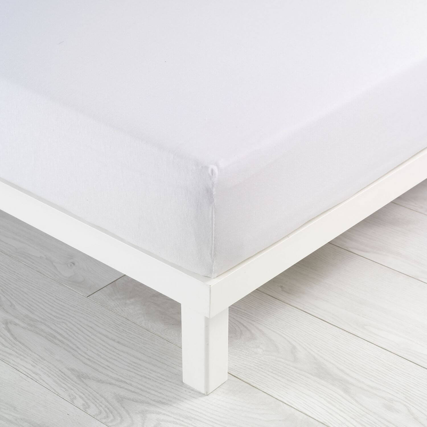 Drap housse - 160 x 200 cm - Grand bonnet - Jersey - Uni - 2