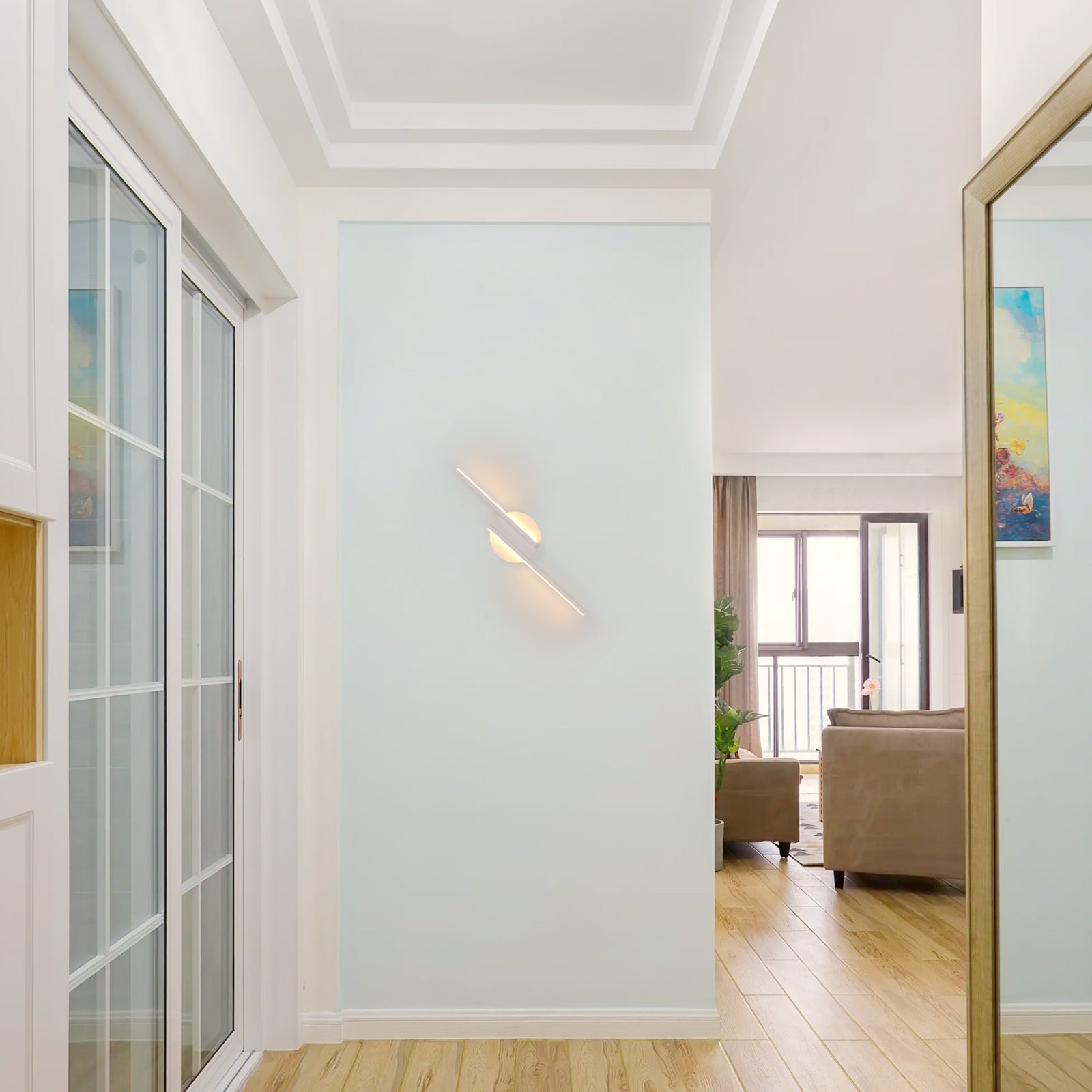 GOECO Applique murale LED Moderne 16 W pour Salon et Chambre à Coucher, Lampe Murale et de Chevet Intérieure, Lumière Blanche Chaude 3000K - 7