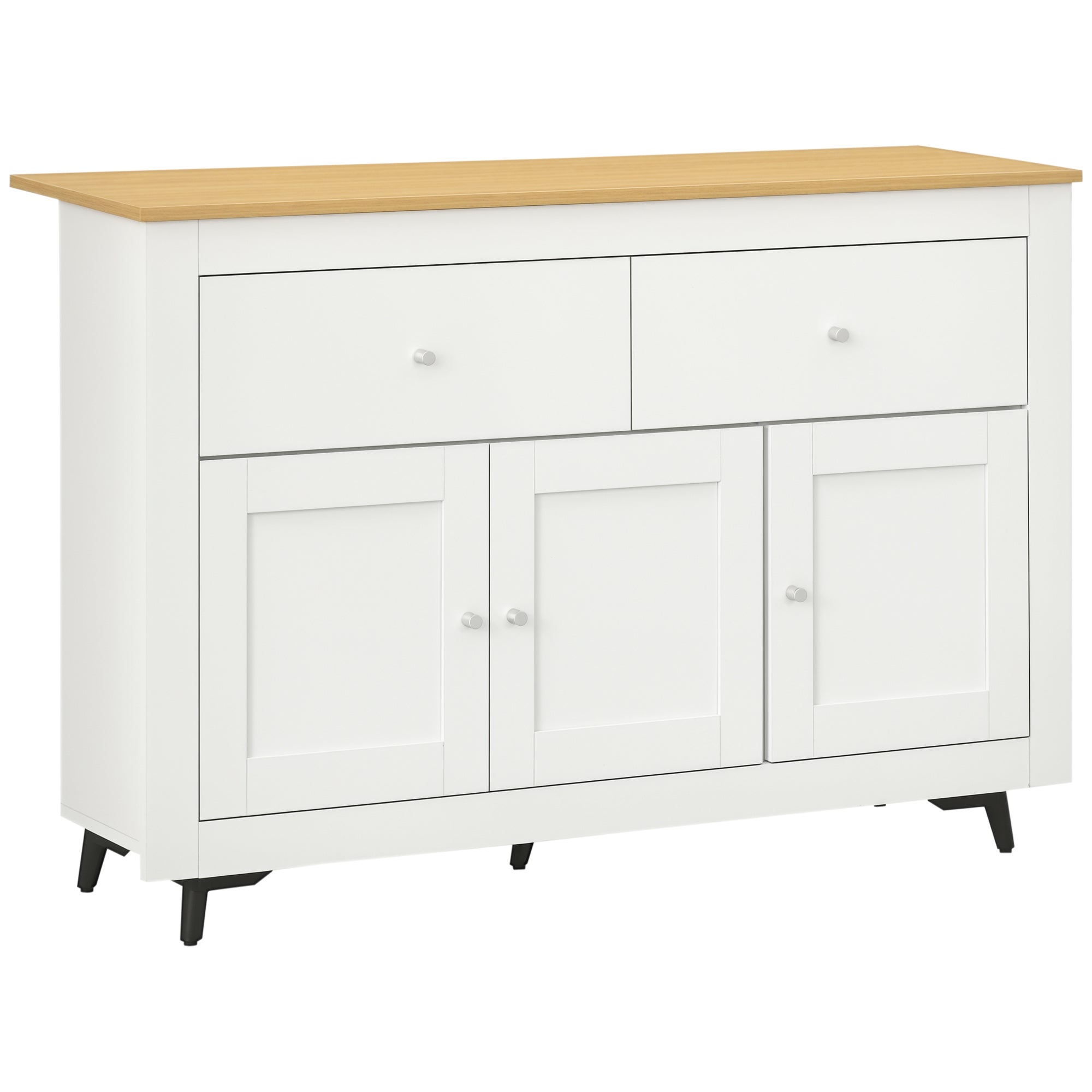 Buffet Cuisine, Meuble Bas Cuisine 3 Compartiments, Salon, 110 x 42,5 x 88 cm | Leroy Merlin