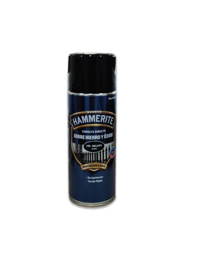 Hammerite Spray Anti-Ferrugem Preto Liso Brilhante 400 Ml