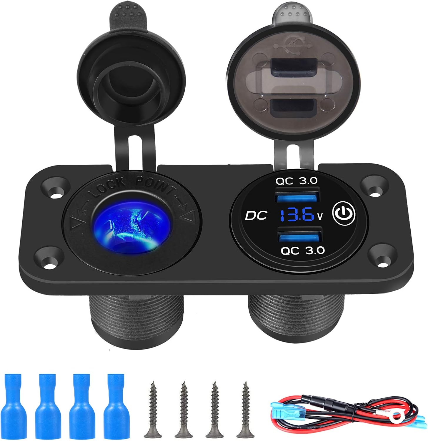 elfbar nachfüll pod läuft aus Adaptateur de chargeur d'alimentation pour allume-cigare de voiture 3 en 1  12v 24v, séparateur 1 à 3, prise mâle vers femelle, câble d'extension main image 1
