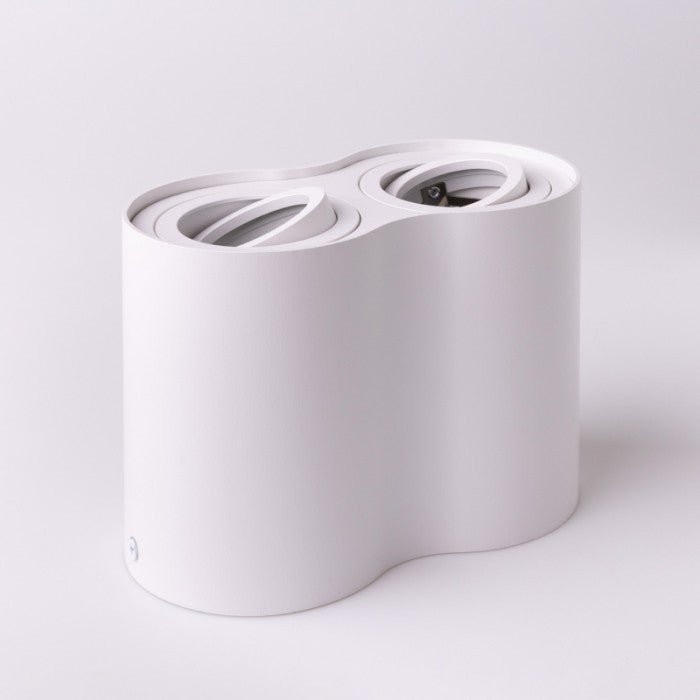 Reflektor sufitowy spot natynkowy Spot inny biały 2xGU10x35W wym: 12,5 x 17,5 x 9,5 cm aluminium Ecolight