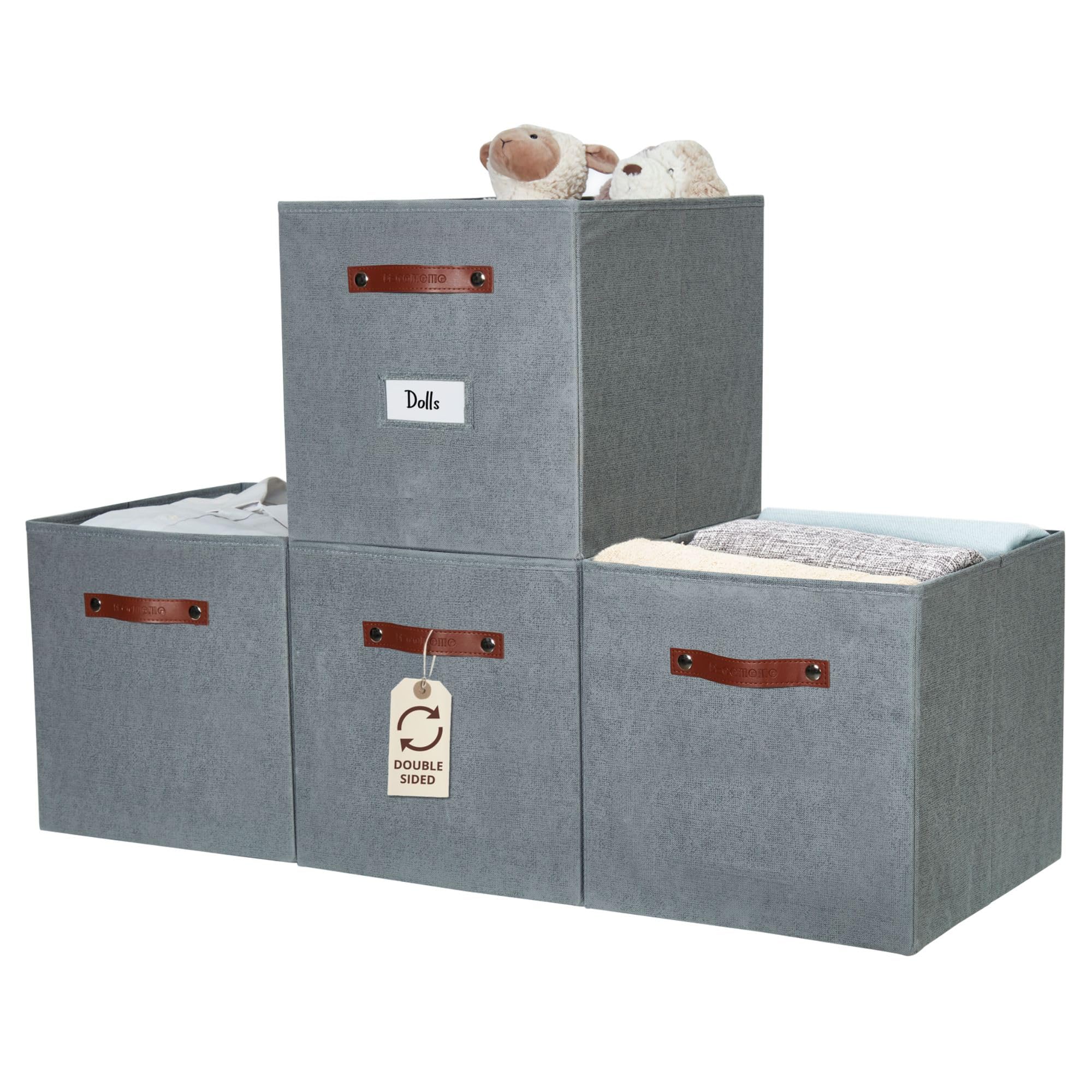 coffre-de-rangement-portable-en-cuir-et-tissu-lot-de-4-pliable-pour