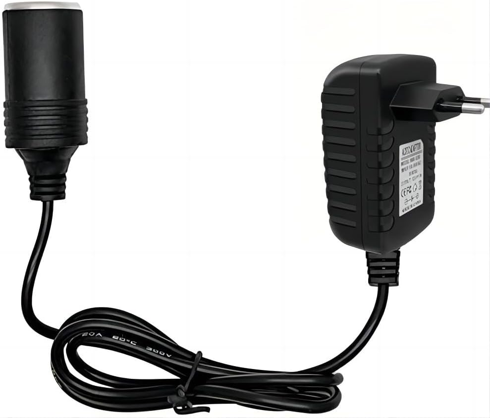 Adaptateur Allume-cigare Secteur 220V Vers 12V - Prises EU - Puissance Max 6W (0.5A) - Pour GPS, Caméra, Appareils Basse Consommation - 4