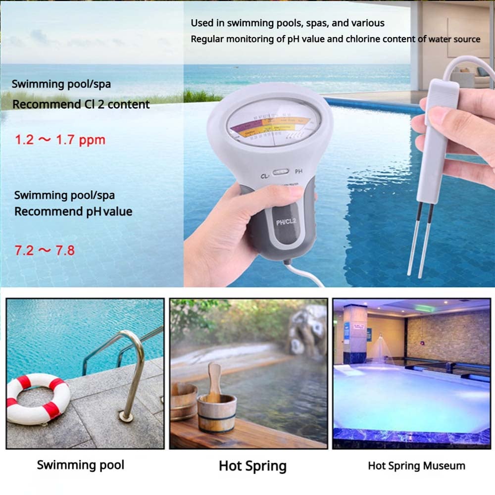 1 pc Testeur piscine 2 en 1 PH et chlore, portable et précis, pour maison, SPA, aquarium, mesure rapide et fiable de la qualité de l’eau - 8