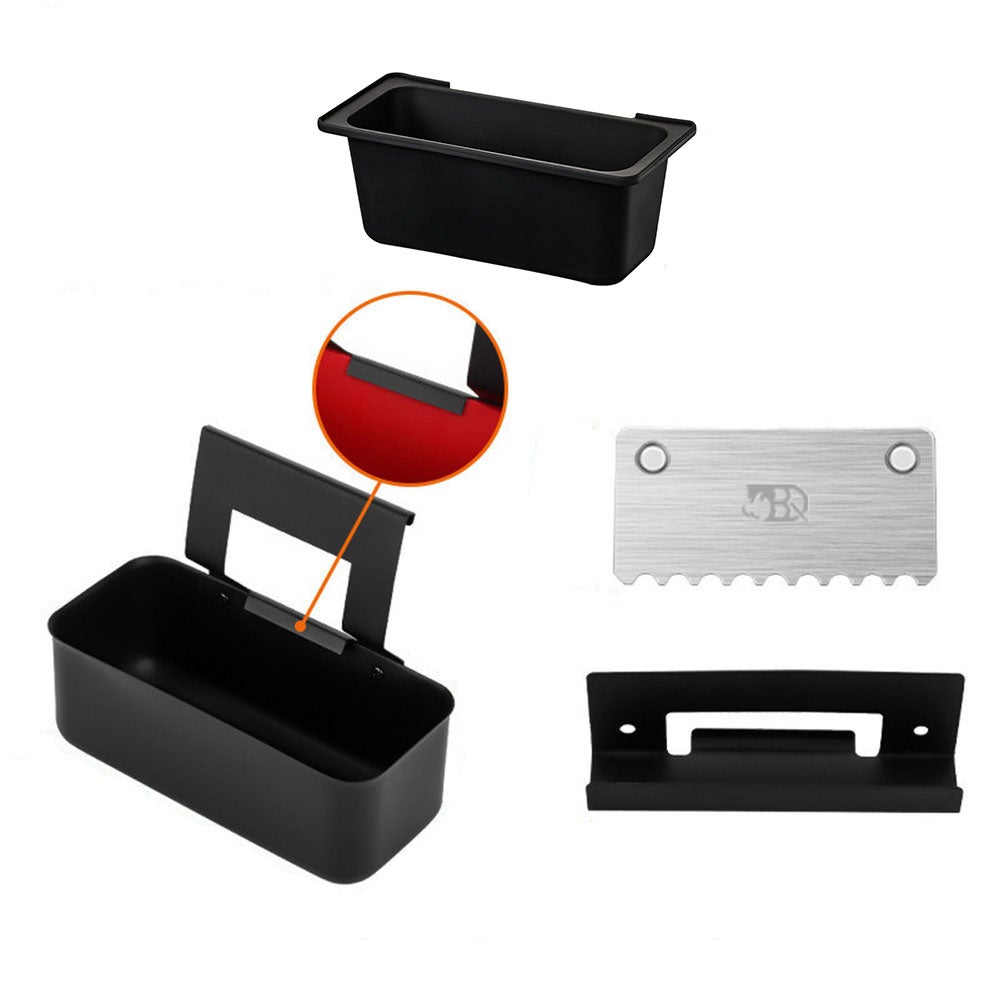 Narzędzia do grillowania, akcesoria do pojemnika na olej do pieczenia (czarny), zestaw 5-częściowy