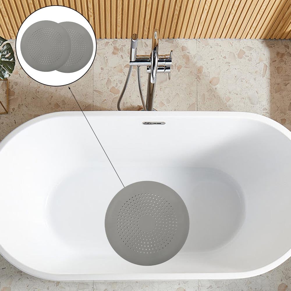 2 protezioni in silicone per scarico con ventosa, coperture per scarico doccia, filtro per lavello, per bagno, vasca da bagno, cucina