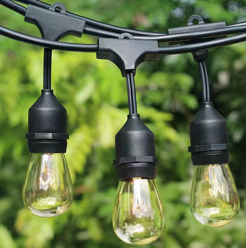 Girlanda świetlna 10x E27 LED 10m 24V IP44 ogrodowa balkonowa czarna MasterLED - 2