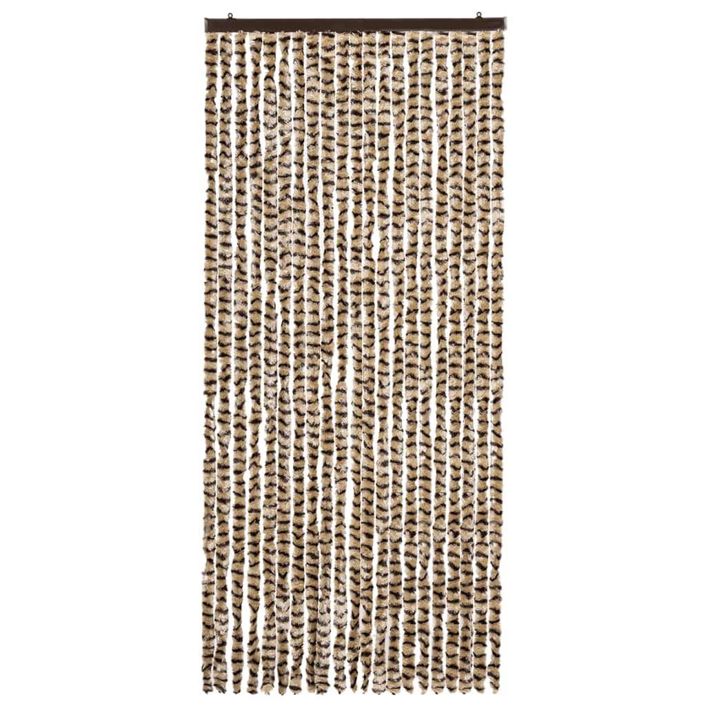 Moustiquaire | Rideau anti-moustique Beige et marron 90x220 cm Chenille CFW27025 - 3