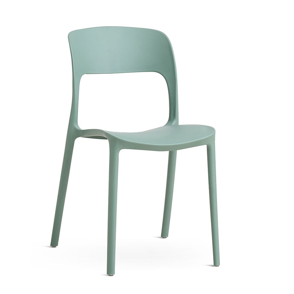 Lot de 4 Chaise de jardin sans coussin Barbara en Polypropylène Vert - 7