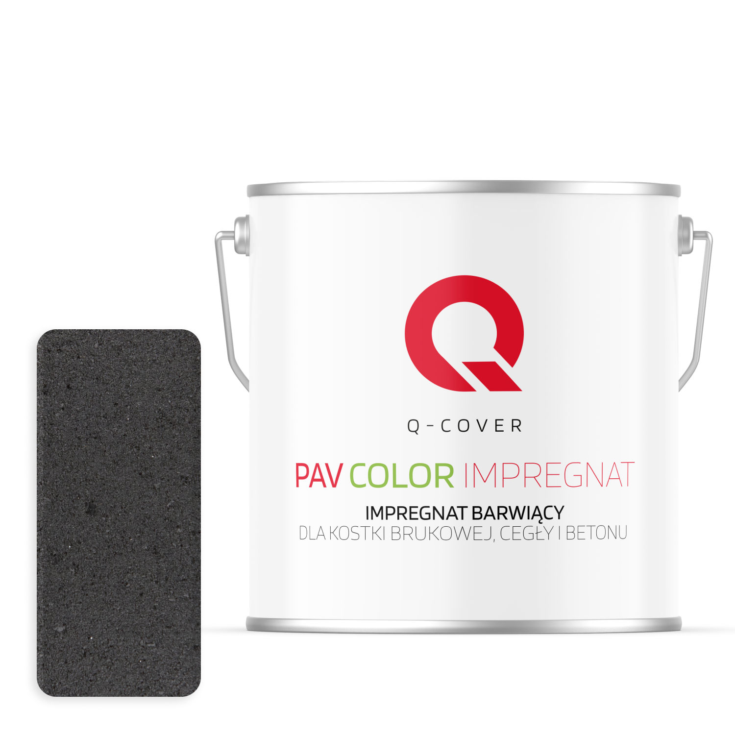 Impregnat Barwiący do Kostki Brukowej Cegły Betonu Q-Cover Czarny RAL9005 5L