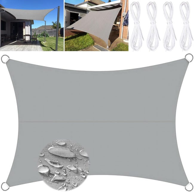 Voile d'Ombrage Rectangulaire 3x4m Imperméable Cloud Solaria Maanta Voile d'Ombrage Rectangulaire 3x4m Imperméable Cloud Solaria Maanta