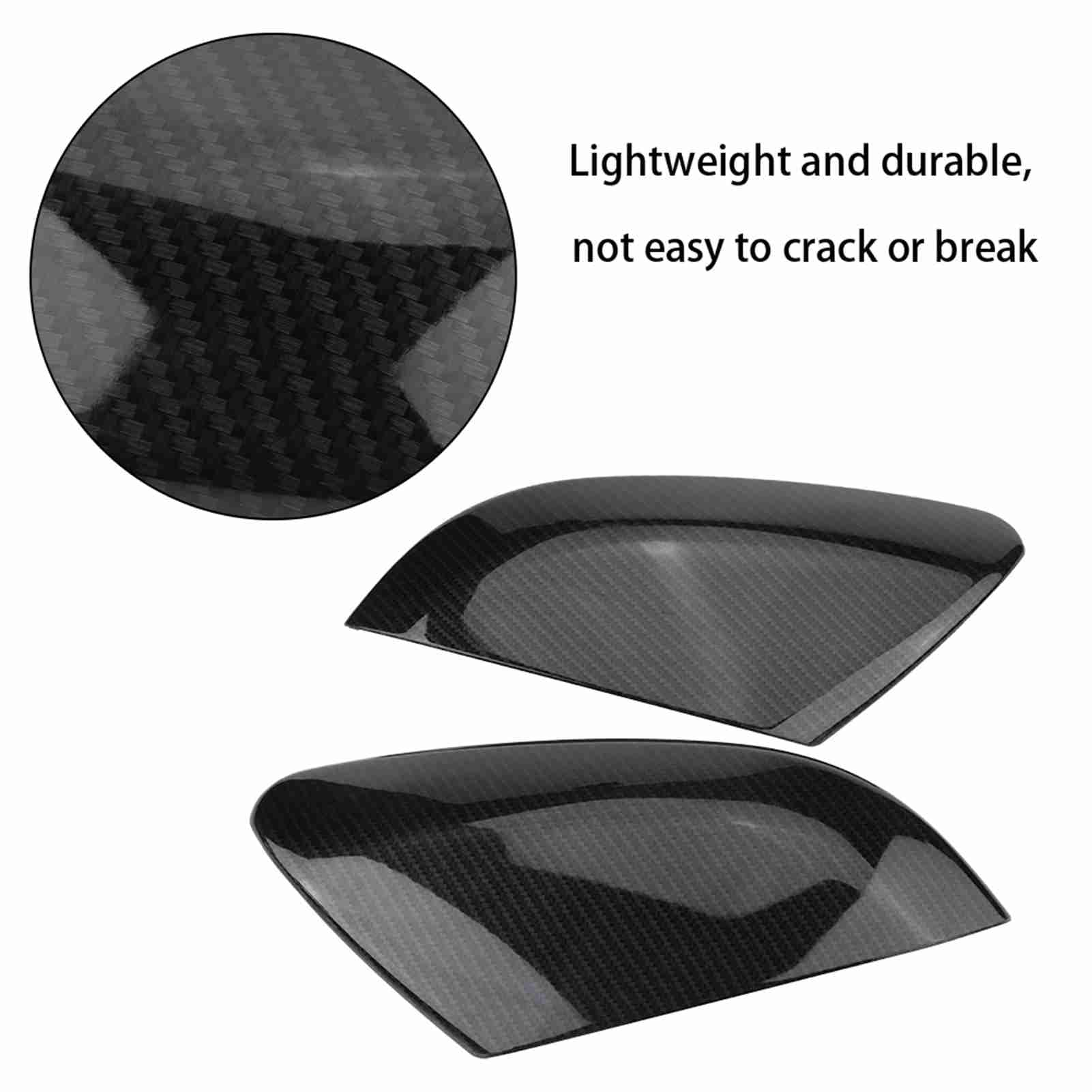 2X Copri specchietti retrovisori posteriori in fibra di carbonio per Civic Sedan Coupe 2016-2019 - 3