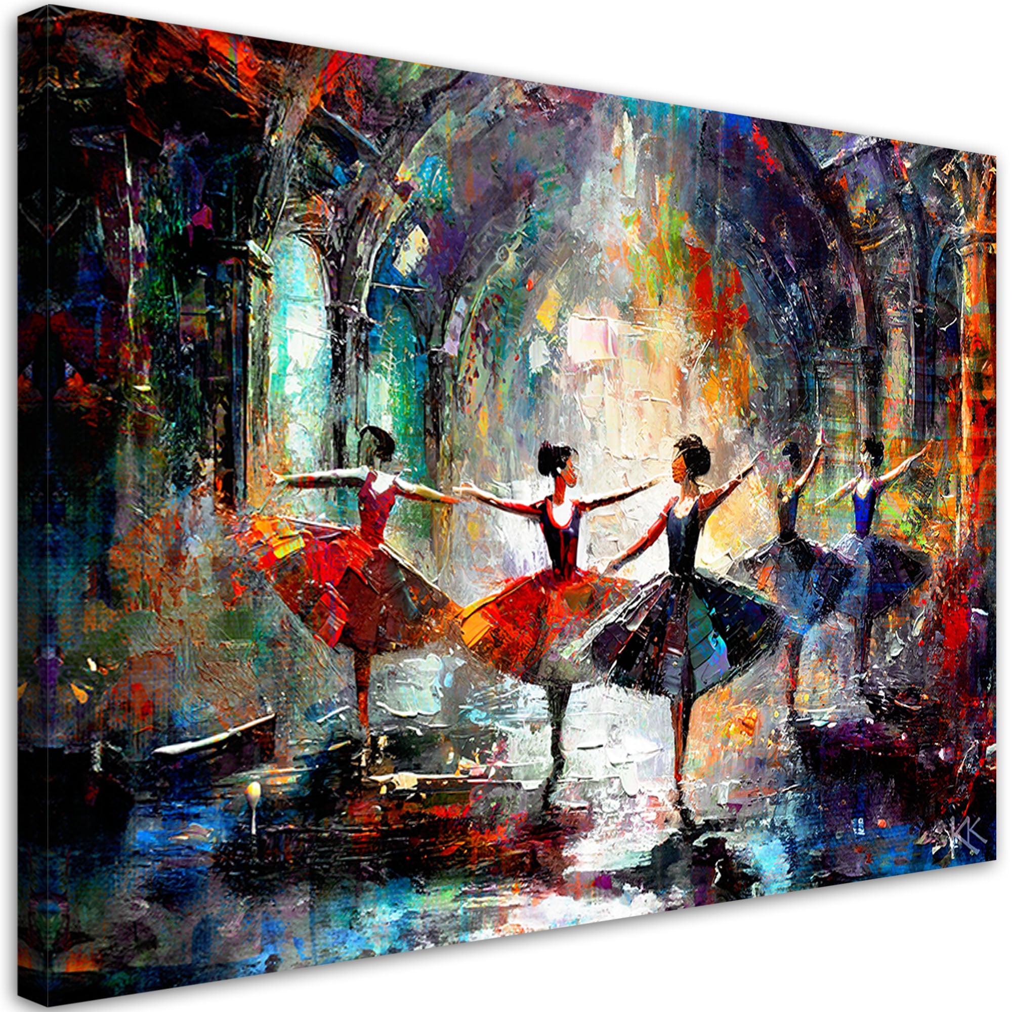 Tableau sur toile, Tableau sur toile, Ballerines Danse Musique 60x40 ...