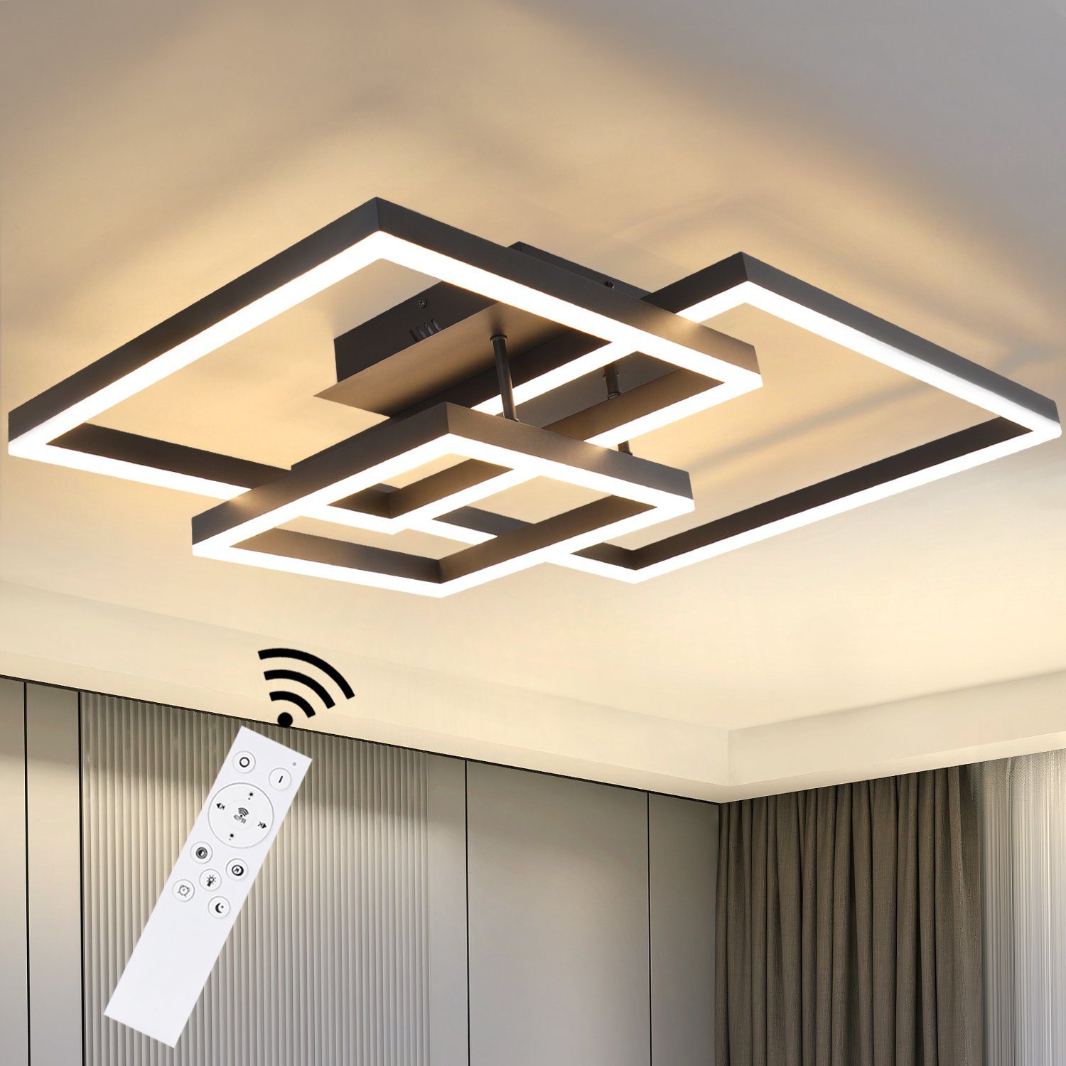 Plafonnier LED Hofstein – Suspension Moderne Pour Salon, Chambre, Couloir, Lustre Contemporain