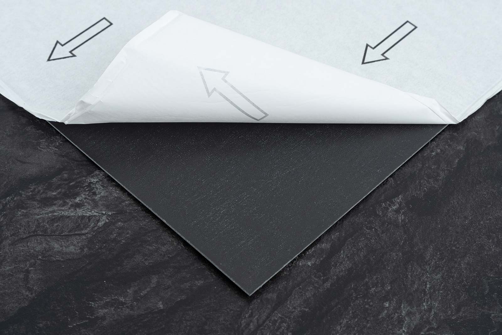 Dalle PVC autocollante Pose facile et rapide Nature2Floor Simple Stone Ardoise Noire 45x45cm - 8